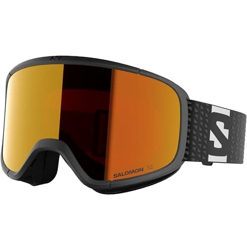 Salomon LUMI Goggles, Unisex Anti-Fog Ski Goggles for Trail Running and Mountain Adventures, Black/Mid Red — view 2