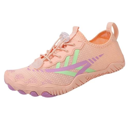 Generisch Women's Outdoor Trainers, Water Shoes for Hiking, Walking, Cycling, Non-Slip, Breathable, Quick-Drying, Comfortable with Elastic Quick Release, pink, 5 UK