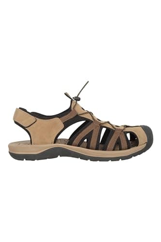 Mountain Warehouse Bay Reef Mens Shandals - Synthetic Upper Shoes, Neoprene Lining Sandals, Lightweight, Cushioned Foam Footwear - Spring Summer, Walking, Travel Brown 9 — view 2