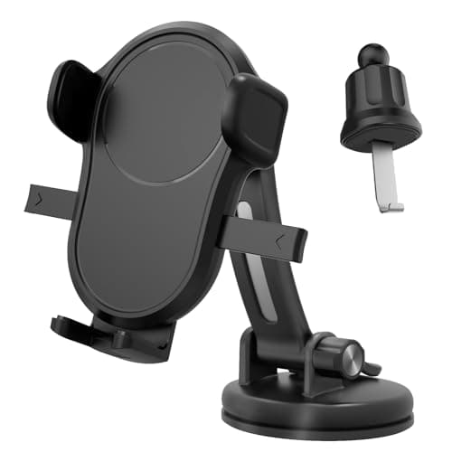 JOEAIS Car Phone Holder, 360°Rotatable Universal Mobile Phone Holder Set of 3 (Holder+Suction cup+Clip), Dashboard/Windscreen/Air Vent Car Phone Mount Fit All 4.7-6.7 inch SmartPhones