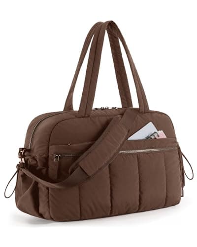 BAGSMART 24L Womens Gym Travel Bag, Weekend Overnight Cabin Bag, Wet Pocket