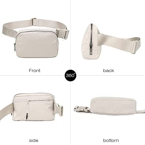 kuifang Unisex Adult Beige Waist Pack, Off White — view 3