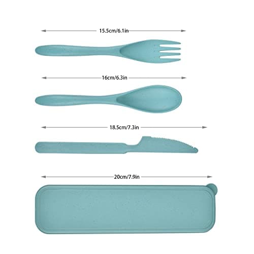 4Pcs Plastic Travel Cutlery Set, Utensil Set for Camping Lunch Box — view 2