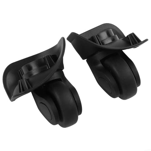 2 Pack High Strength Quiet Plastic Rolling Caster Wheels S & L Sizes Spare Repair Parts For Travel Suitcase Luggage Trolleys(Black S) — view 2