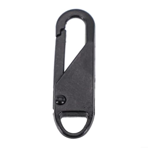 Metal Zipper Puller Replacement For Suitcase Travel Bag Luggage Backpack Jacket Repair Tool Non Magnetic Rust Free Alloy Buckle Diy Sewing Craft Accessory Simple Style Silver Tone Hardware Fix(black)