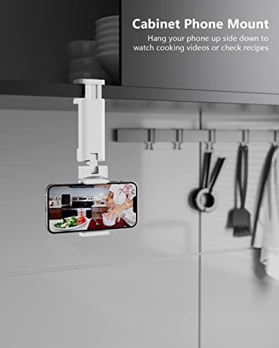 MiiKARE Portable Airplane Phone Holder-360° Rotation Phone Holder for Plane,Hands-Free Travel Essentials for Flying,Foldable Pocket-size Phone Stand Holiday Essentials Compatible iPhone&Android-White — view 5