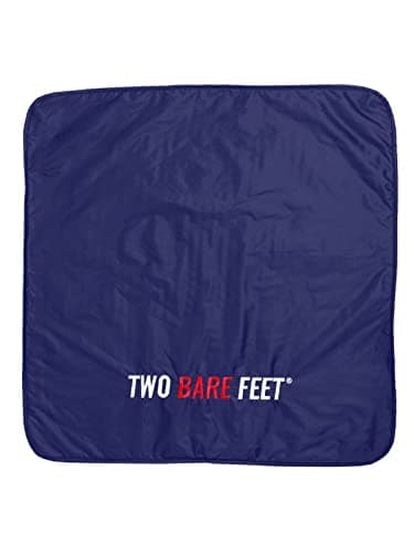 Two Bare Feet Portable Changing Mat for Surfing, Swimming, SUP & Watersports – Waterproof, Soft Sherpa Fleece, Roll-Up Design for Easy Travel & Outdoor Sports (Navy/Red) — view 4