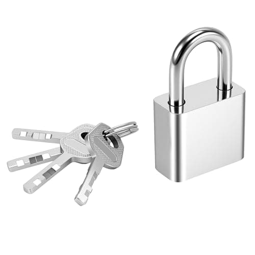 PINGEUI 8 Pack Padlocks with Keys, 30mm Mini Key Padlock, Small Pad Locks for Gym Locker, Suitcase, Travel Bag, Cabinets, Silver — view 6