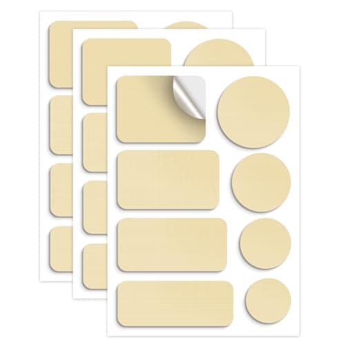 Skystuff 24PCS Self-Adhesive Nylon Repair Patches for Tent, Down Jacket, Clothing & Puffer Coat - Heavy Duty Waterproof Fabric Tape Repair Kit for Outdoor Gear, Sleeping Bag, Backpack, Beige