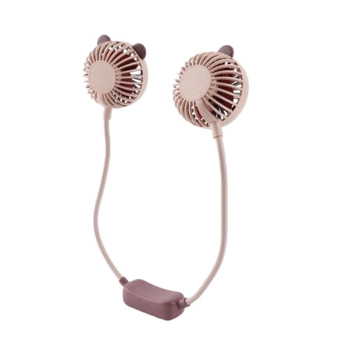 Yinhing Portable Neck Fan Bendable Wearable USB Rechargeable Hands Hanging Fan for Office Travel and Outdoor Activities Stylish Taro Design (Taro Purple) — view 5