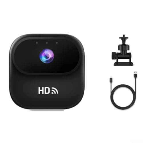 Compact Hd Wifi Action Camera For Pet Safety And Cycling Trips, Pocket Sized Abs Video Recorder With For Instant Mobile Streaming, White Finish(Black)