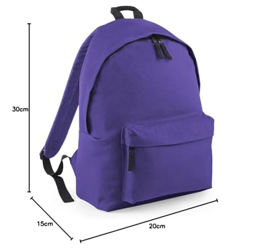 BagBase BG125 Original Fashion Backpack - Purple - Stylish School Rucksack — view 6