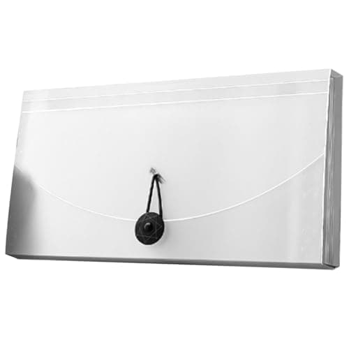 Accordion File Folder 13 Pockets Expanding File for Professional (Clear)