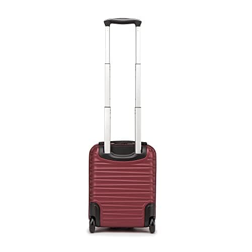 WITTCHEN Travel Suitcase Carry-On Cabin Luggage Hardshell Made of ABS with 4 Spinner Wheels Combination Lock Telescopic Handle Groove Line Size Small Suitcase Burgundy — view 5