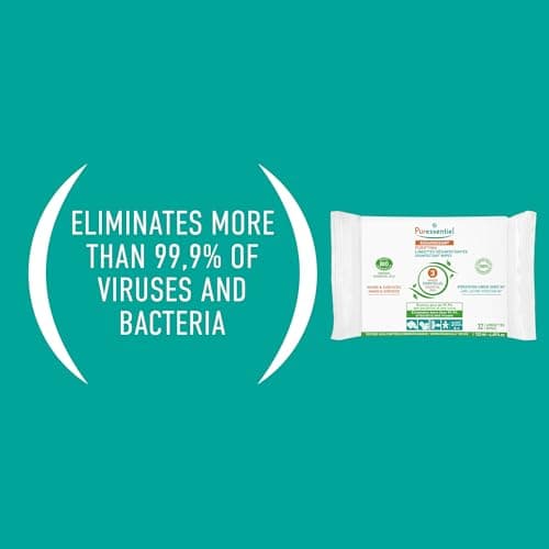 Puressentiel Natural Antibacterial Wipes 32 wipes with 3 Essential Oils — view 3