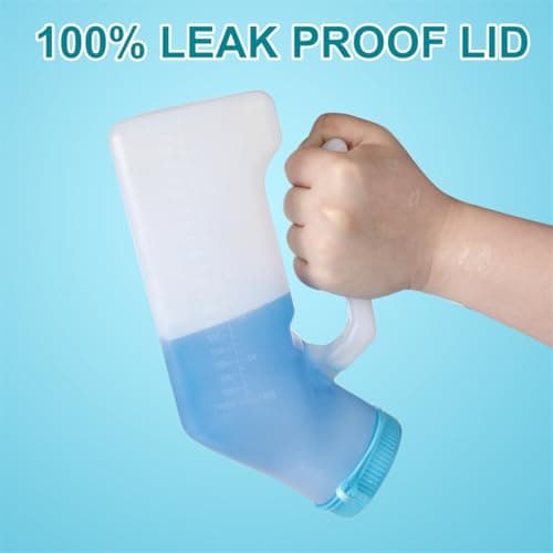Urinals for Men Urinal Bottles Male Pee Bottle with Glow in The Dark Cap Lid Spill Proof Camping Urine Bottles Bedpan for Man Travel 1000ML — view 4
