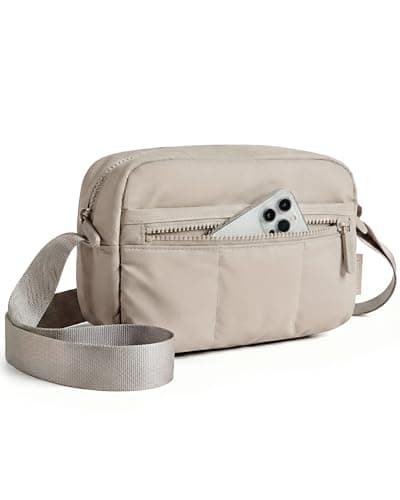 bagsmart 2 in 1 Puffy Camera Bag Small Camera Sling Bag DSLR/SLR/Mirrorless Shoulder Bag Shockproof Crossbody Photography Camera Case for Photographers