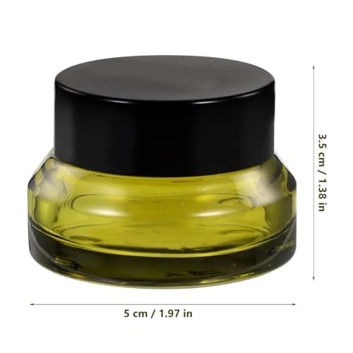 NUOBESTY 5pcs Refillable Travel Cream Jars 15g Small Glass and Pp Containers with Lids for Storing Lotion and Cosmetics for Christmas and New Year Travel Random Color — view 2