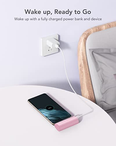 Charmast Mini Power Bank USB C 5000mAh,20W PD 18W QC USB C Battery Pack Quick Charge Portable Charger Compatible with USB C Phones Samsung Huawei,Pixel,LG,HTC,Moto,OnePlus,Xiaomi and More — view 6