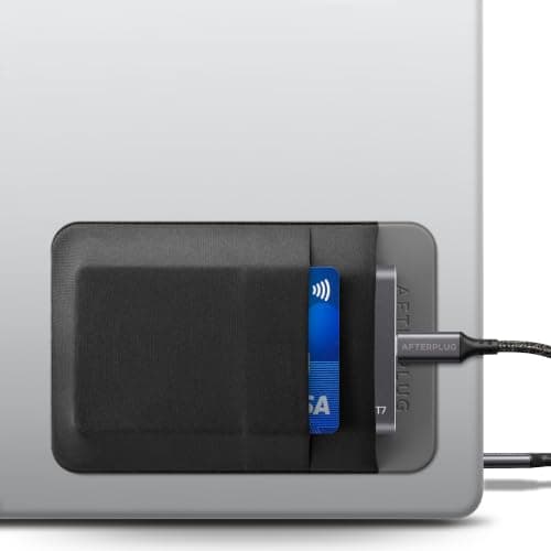 Afterplug 2-Pocket SSD & Hard Drive Holder for Laptop, Reusable 3M Adhesive
