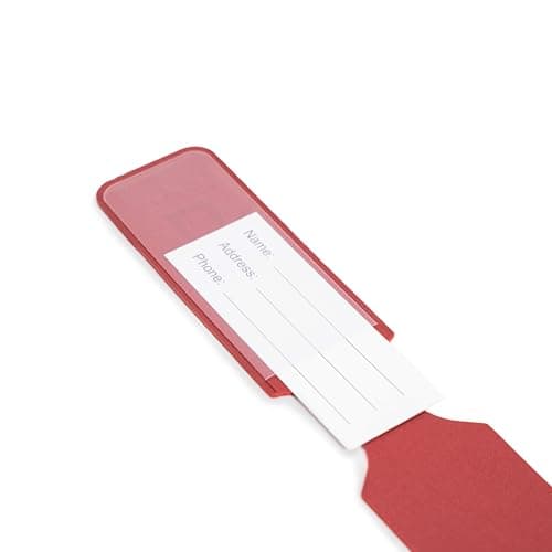 CELIMS - Suitcase Tag | Heavy Duty Luggage Name Holder | Luggage Tag | Travel Suitcase Accessory | Burgundy — view 2