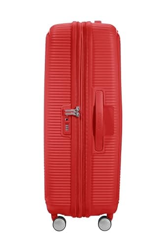 American Tourister Soundbox - Hard Shell Suitcase 77 cm Large - Trolley Suitcase with 4 wheels, TSA Lock, Expandable & Light - 97/110 L - Red (Coral Red) — view 3