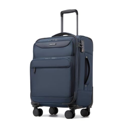 British Traveller Cabin Suitcase, Lightweight Softside Hand Luggage