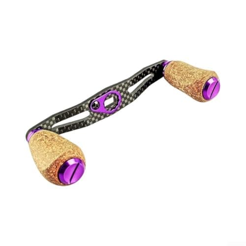 Lightweight Carbon Fishing Reel Handle with Cork Grip(Purple-8 * 5+7 * 4) — view 4