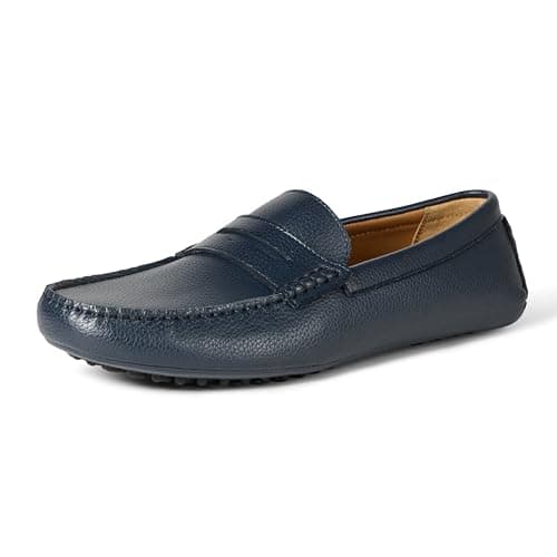 Amazon Essentials Men's Casual Driving Moccasin Loafers, Navy Faux Leather, 10 UK
