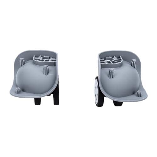 Naroote Suitcase Wheels Replacement 2pcs Silent Trunk Wheels for Luggage Repair Grey — view 6