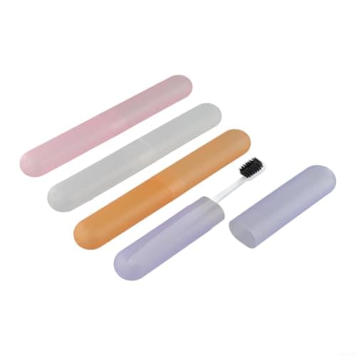 Zeroupshop 4 Packs Tooth Holder Cases, Portable Travel Tooth Box, for Manual and Electric es, PP ABS Storage, with Rounded Corners, Pink — view 5
