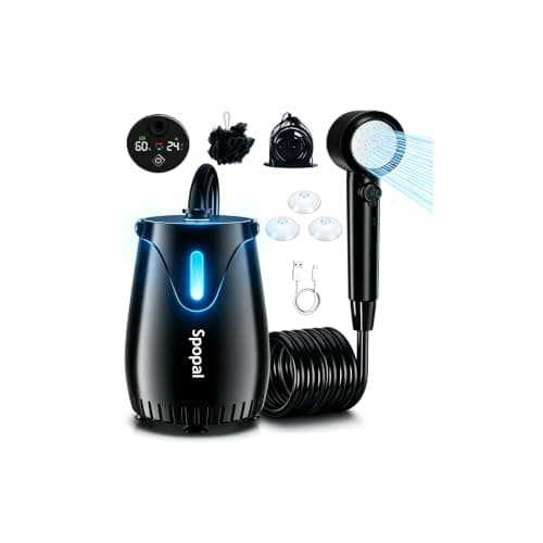 Spopal Portable Camping Shower with Nightlight Mode for Camping,Travel