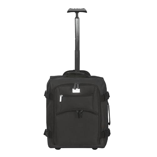 WEAVERS: Under Seat Suitable for Ryan Air and Easy Jet. Carry On Cabin Bag with Wheels Flight Approved Hand Luggage. 35L Capacity, Lightweight 1.5 kg. (Size - 45cm x 35cm x 20cm | Color - Black)