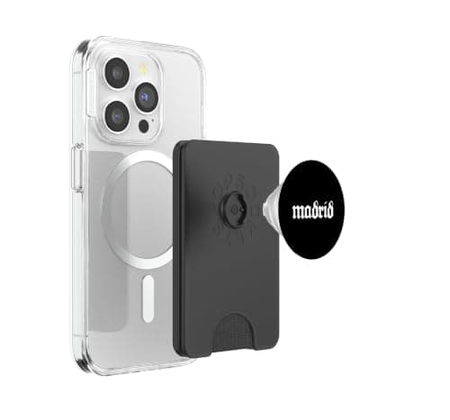 Madrid Travel City Madrid, Spain,Gothic Vintage PopSockets PopWallet for MagSafe — view 3