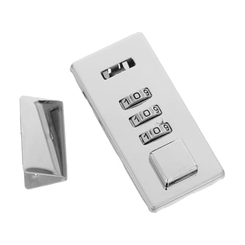 Operitacx 3 Digit Combination Lock for Suitcase and Luggage Bags with Enhanced Durability, Silver Iron Material Mini Travel Lock Suitable for Travel and Family Visits