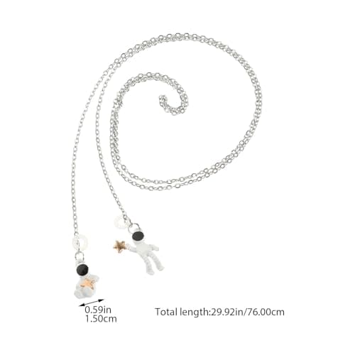 Veemoon Wireless Earphone Anti-lost Chain Stainless Steel Headphone Holder Lightweight Hands-free Earbuds Lanyard Easy to Carry Comfortable Chic Design for Daily Use — view 2