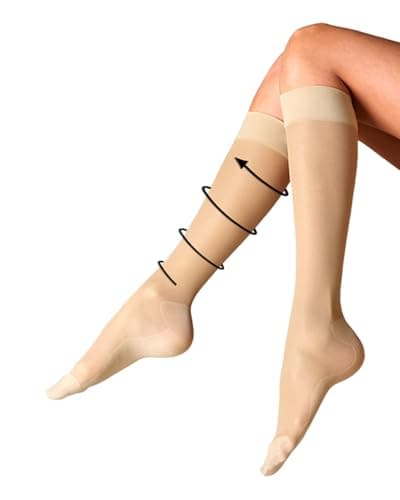 Pretty Legs Ladies Silky Smooth Compression Socks DJ4S Black — view 2