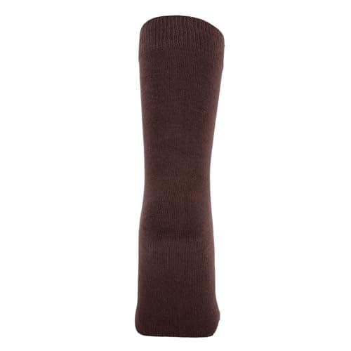 ZAKIRA Combed Cotton Dress Socks - Plain Colour Business Crew Socks for Men & Women, Soft Breathable Cotton, 6-10 (UK), Brown — view 4