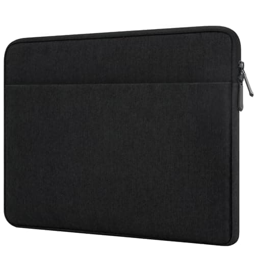 Laptop Sleeve Case with Accessory Pocket Padded Computer Carrying Pouch 13-14 inches Compatible with MacBook HP Dell Asus Lenovo Protective Laptop Cover for 13 to 14 Chromebook/Notebook/Tablet, Black