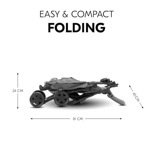 hauck Sport, Grey - Super Lightweight Travel Pushchair with Raincover (only 5.9 kg) Compact & Foldable, Fully Reclining, XL Storage Basket, from Birth up to 15 kg — view 6
