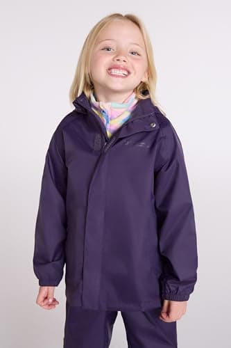 Mountain Warehouse Pakka Kids Waterproof Rain Jacket Dark Pur 9-10y — view 2