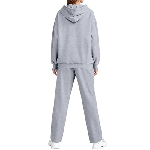 Women 2 Piece Tracksuits Full Lounge Wear Sets Casual Hoodie Sweatshirt Set — view 3