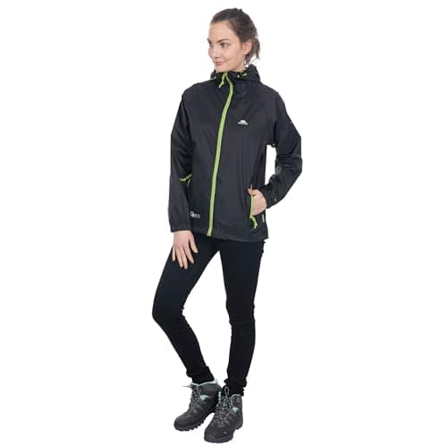 Trespass Unisex Waterproof Packaway Jacket Qikpac Black in Size - XL — view 6