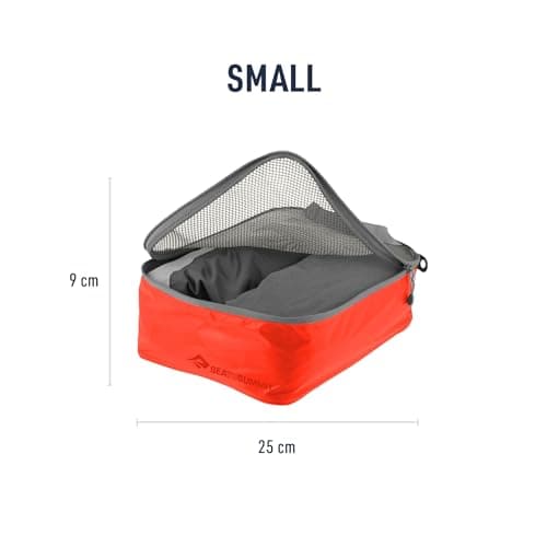 SEA TO SUMMIT - Garment Mesh Bag S - Water-Resistant Ultra-Lightweight Packing Cube - Ultra-Sil Nylon - Durable Zips & Grab Tags - For Travel - Spicy Orange - 25 x 19 x 9cm - 60g — view 2