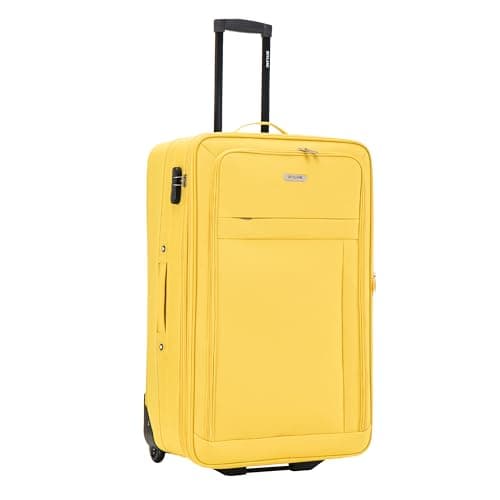 29" Large Suitcase Super Lightweight Luggage Combination Lock 20% Expandable 2 Wheel Soft Shell Check in Luggage for 23kg
