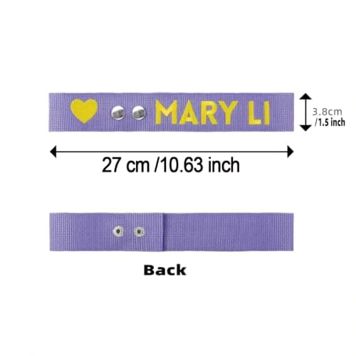 Personalised Embroidered Name Luggage Tag Strap, Macaron Colors — view 2