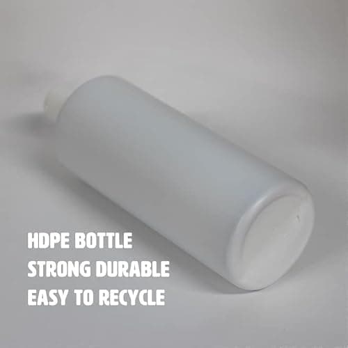 Palm Safe 2pcs 1 Litre HDPE Durable Plastic Bottles BPA Free Refillable Reusable with Non Leak Flip Caps for Liquids — view 6