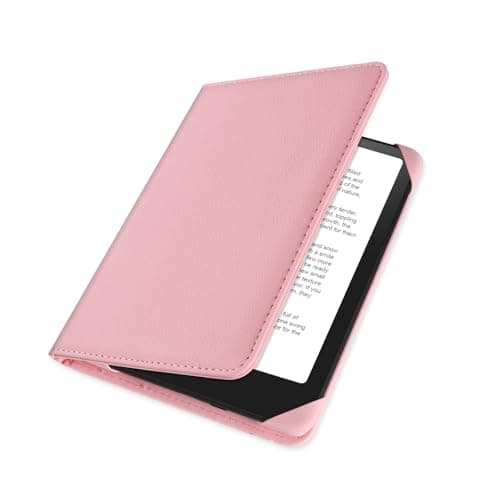 HoYiXi Universal Case for 6 inch Kindle eReader Compatible with Paperwhite(2025/2018)/PocketBook and Tolino/Kobo Clara HD,6" eReader Protective Case Cover Elastic rope,Pink — view 3
