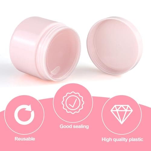 8 Pcs Cosmetic Sample Jars,Empty Plastic Cosmetic Jar,Small Travel Cream Pot 10ml/30ml/50ml/100ml,with Spatulas and Labels,for Cream,Make-Up Sample Storage — view 3