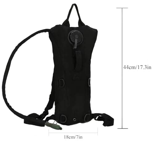 DuDuZui Hydration Backpack, Black Hydration Pack with 3L Water Bladder — view 6